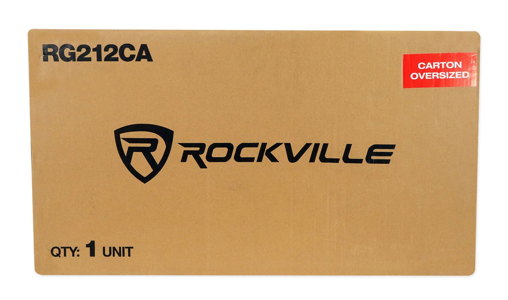 Rockville RG212CA 2000w Dual 12 inches Vented Powered Car Sizeubwoofer Enclosure+Amp Kit