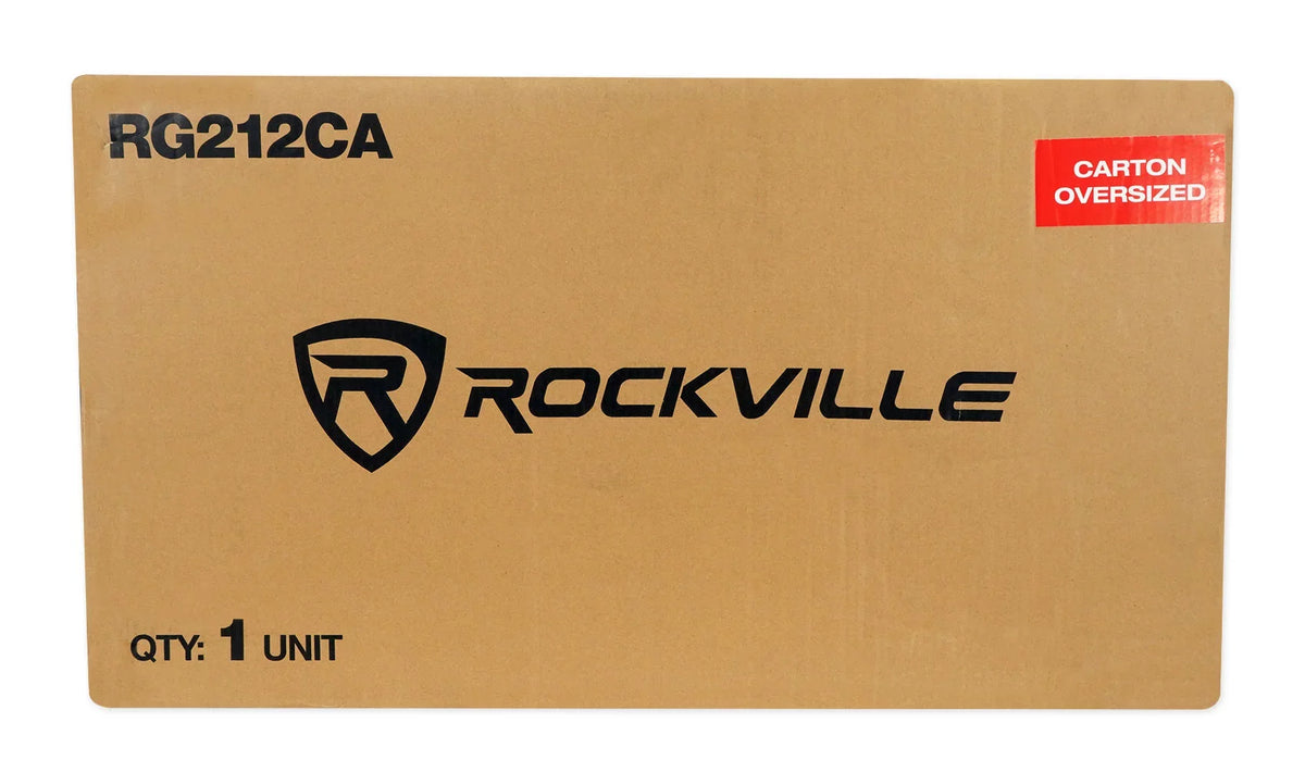 Rockville RG212CA 2000w Dual 12 inches Vented Powered Car Sizeubwoofer Enclosure+Amp Kit