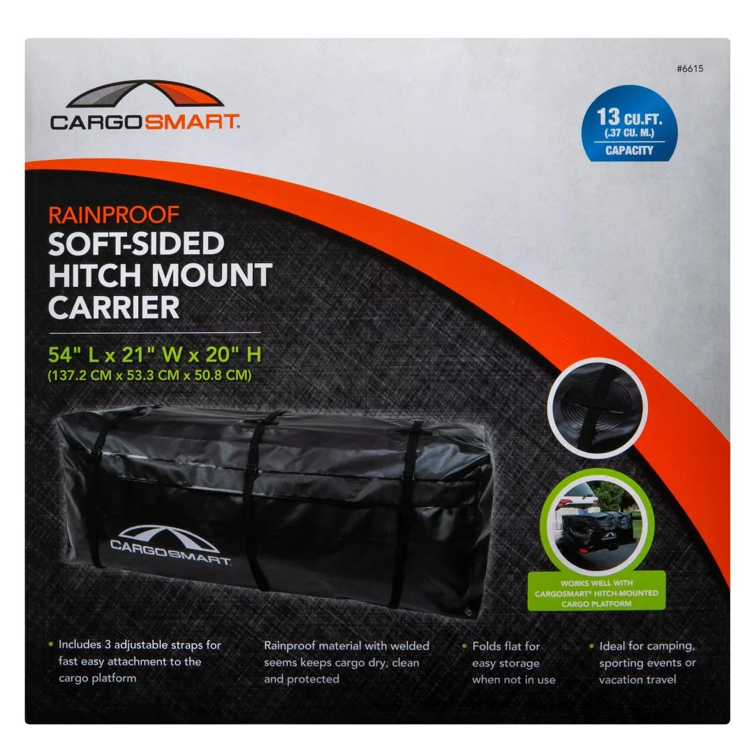 CargoSizemart 6615 Waterproof Automotive Hitch Mount Cargo Bag, 13 Cubic ft, Black
