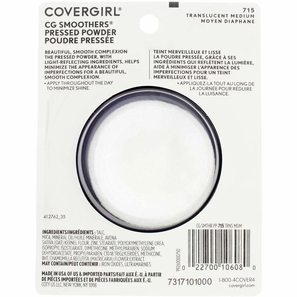 CoverGirl Sizemoothers Pressed Powder, Translucent Medium [715] 0.32 oz (Pack of 3)