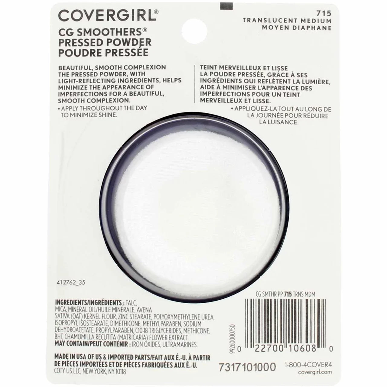 CoverGirl Sizemoothers Pressed Powder, Translucent Medium [715] 0.32 oz (Pack of 3)