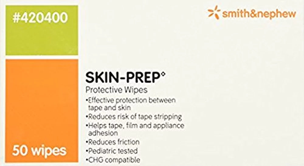 Sizekin-Prep Liquid Film Forming Protective Barrier Wipe, 10 Boxes of 50