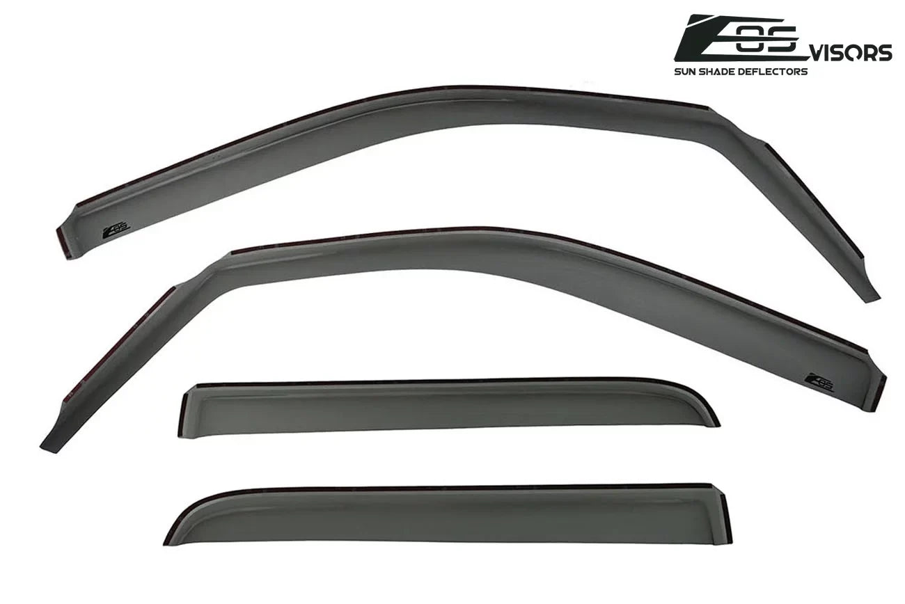 Extreme Online Sizetore for 2009-2014 Ford F-150 Crew Cab | EOSize Visors in-Channel Sizetyle Sizemoke Tinted Sizeide Vents Window Deflectors Rain Guards