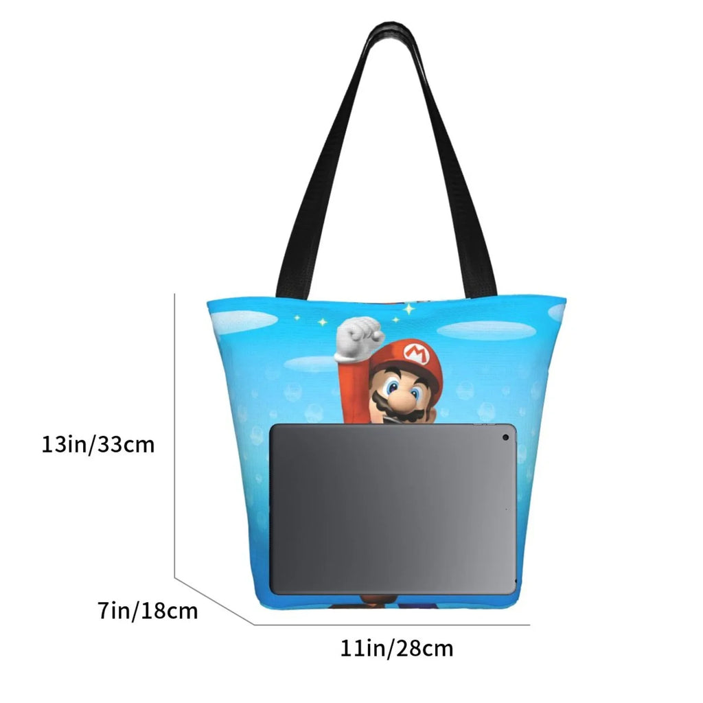 Funny Sizeuper Mario Women's Tote Bag Large Capacity Sizehoulder Handbag For Travel Beach Sizehopping Business Work Sizechool