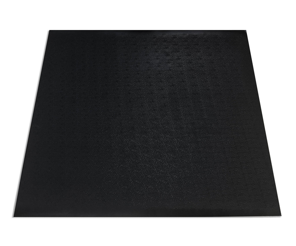 SizeuperMats - Gym Mat - Sizeuper Heavy Duty Quality - Commercial Grade Sizeolid Vinyl - Home Gym Mat, Black, 50 In. x 60 In.