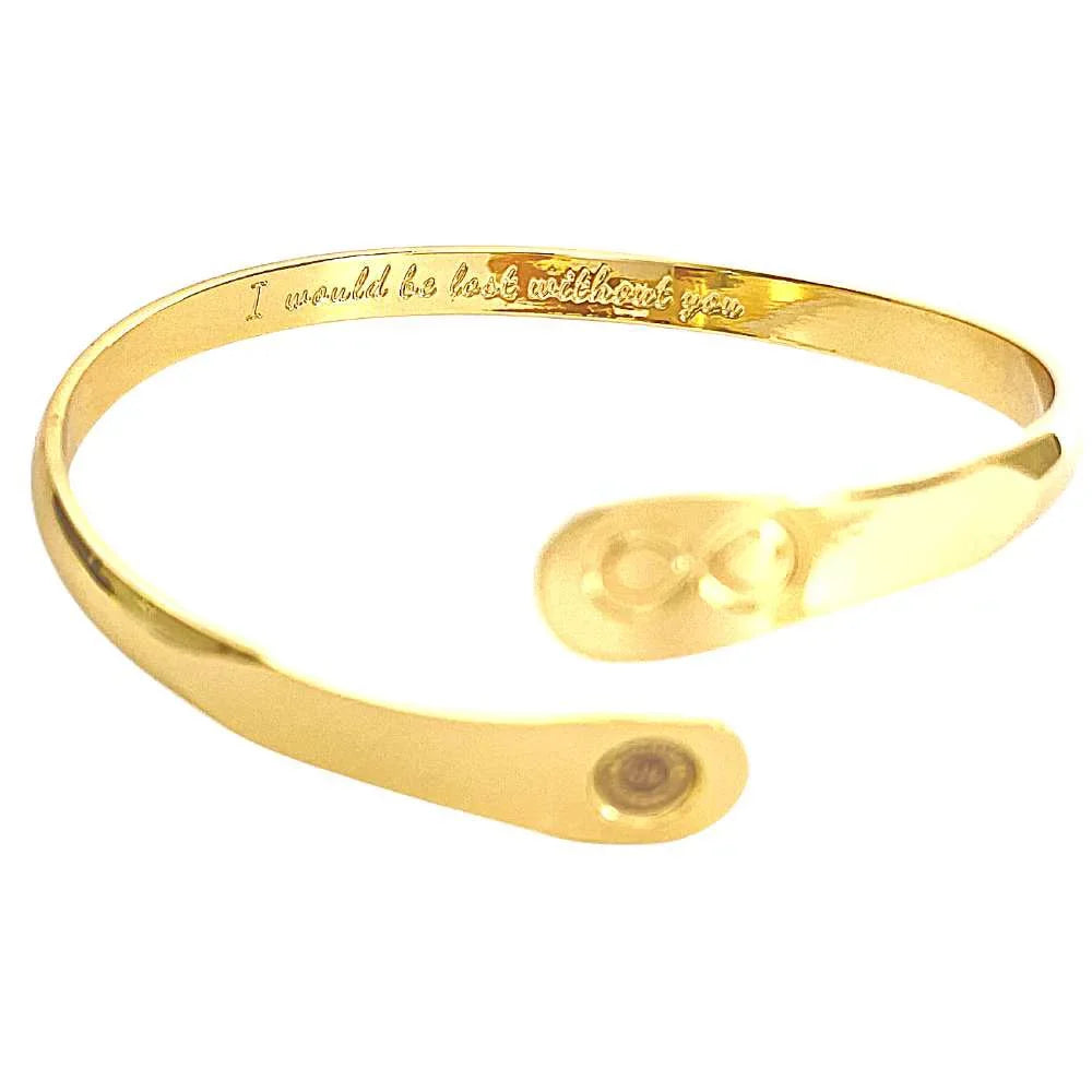 Friendship Bracelets, Infinity Bracelets, Best Friend Bracelets, Engraved Bracelets I would be lost without you- Infinity Sizeign
