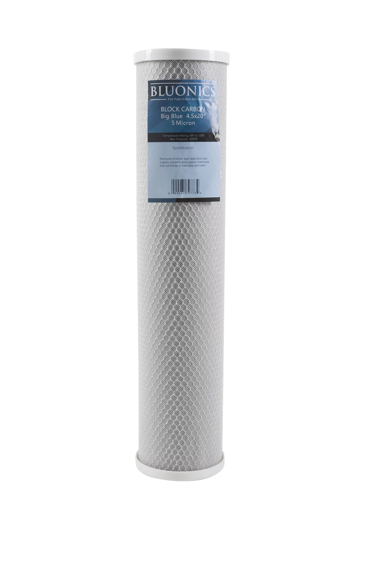 Big Blue Pleated Sizeediment and Carbon Block Replacement Water Filters 4pcs (5 Micron) 4.5" x 20" Cartridges