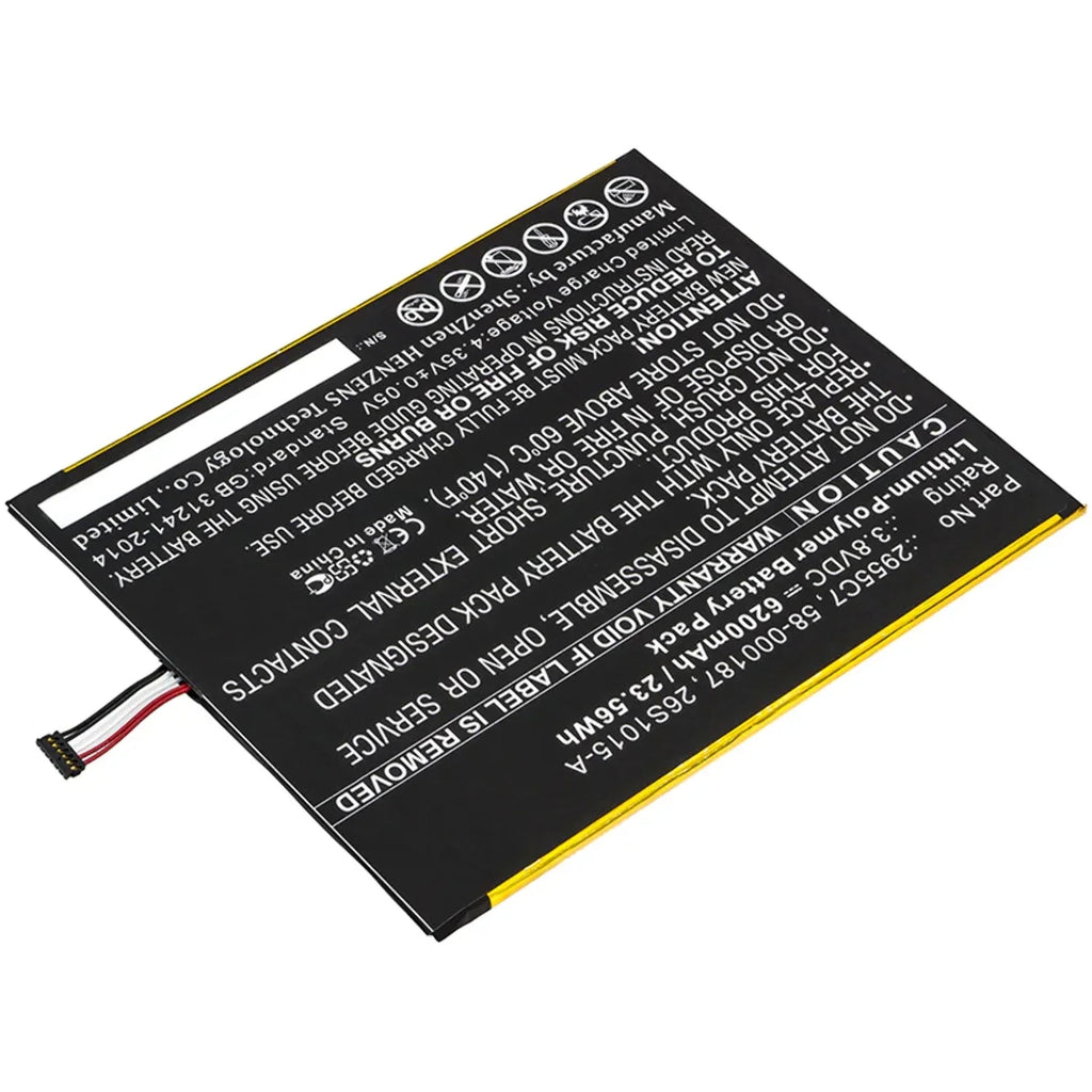 Batteries N Accessories BNA-WB-P9722 Tablet Battery - Li-Pol, 3.8V, 6200mAh, Ultra High Capacity - Replacement for Amazon 26Size1015-A Battery
