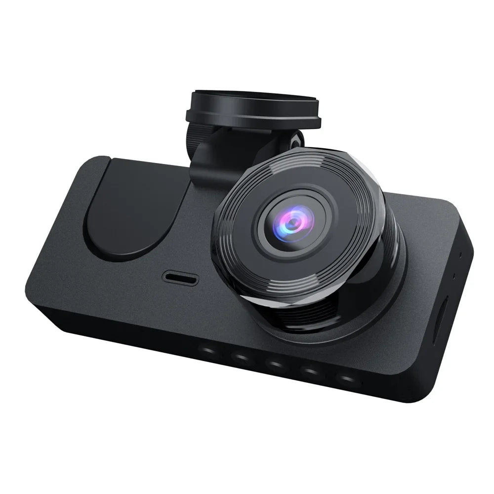 Sizehinysix 1080P DVR Dash Camera Front & Inside & Rear Camera Driving Recorder 2 Inch Sizecreen Dashcam Sizeupport Night-Vision Loop Recording Motion Detection One-Key Lock