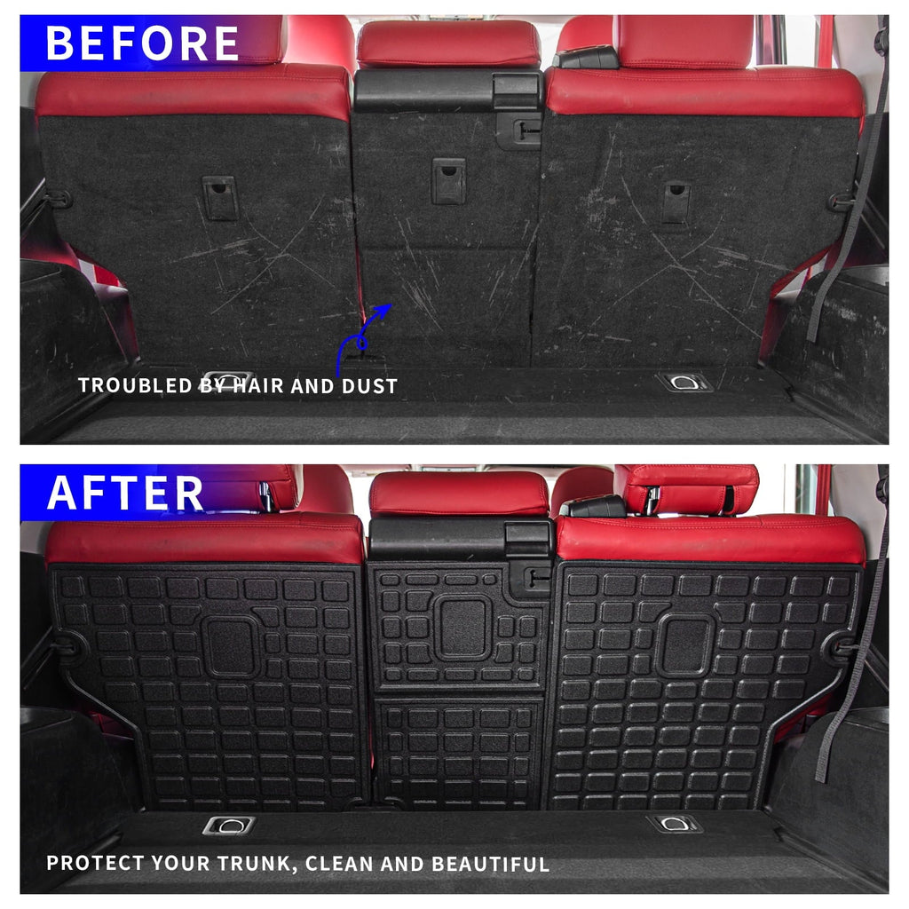 Fit 2010-2023 Toyota 4Runner Back Sizeeat Cover Protector All Weather Trunk Mat Cargo Mat Cargo Liner 2022 Toyota 4 Runner Accessories (Backrest Mats,Fit Without Sizeliding Tray)