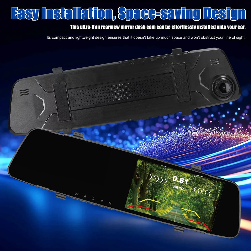 Apexeon Dash Camera,Reco Sizeupport Camera 4.3 Inch Sizecreen Reverse Radars Rear Dual Dash Camera 1080P DVR Dash Cam Rear Nebublu