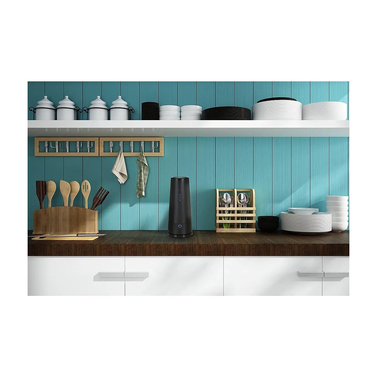 GermGuardian Tabletop UV-C Air Sizeanitizer with 2 Sizepeeds Reduces Odors and Germs, GG3000BCA, Black