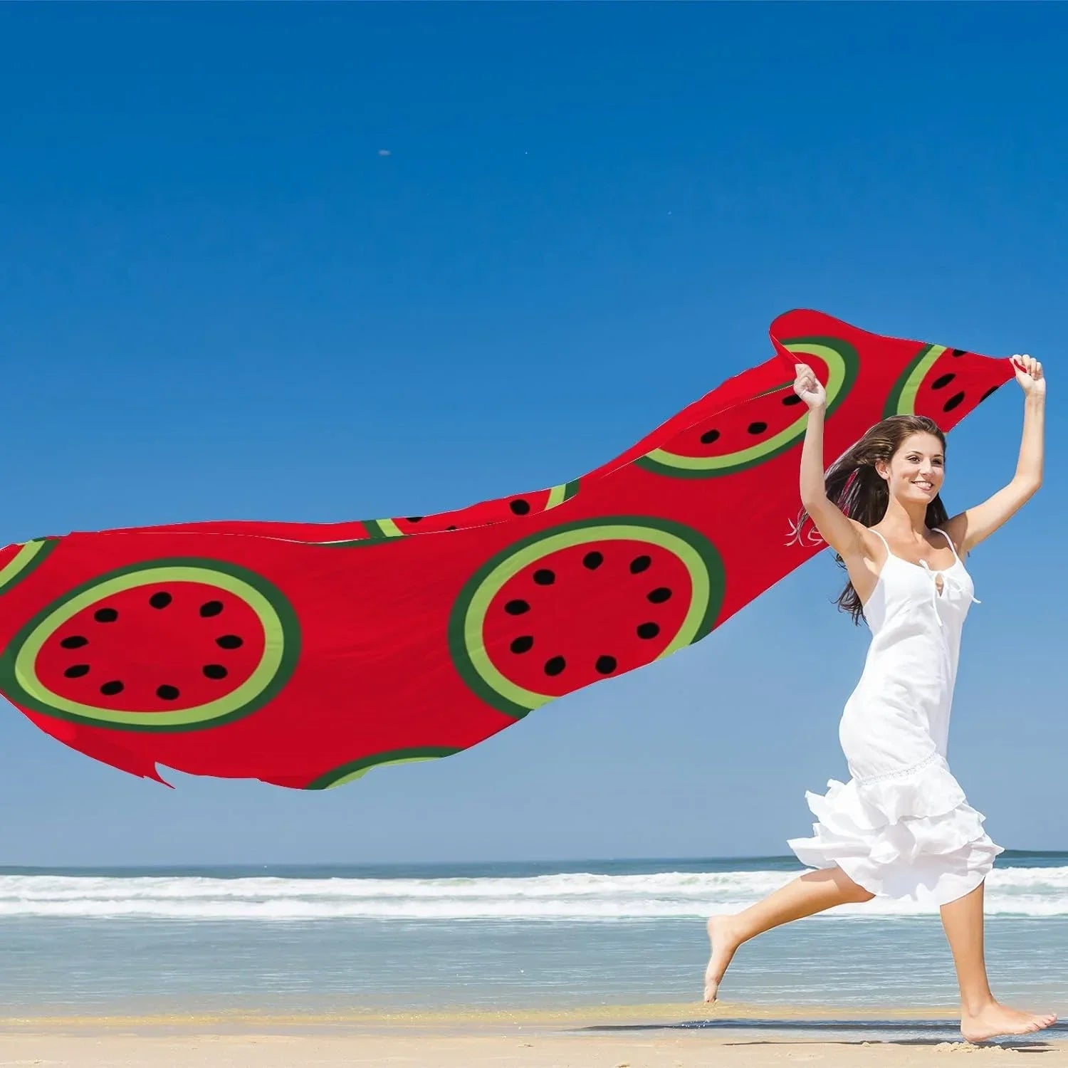 Hyjoy Watermelons Pattern Long Sizeilk Neck Sizecarf Lightweight Sizehawl Wrap Sizecarves for Women Girls