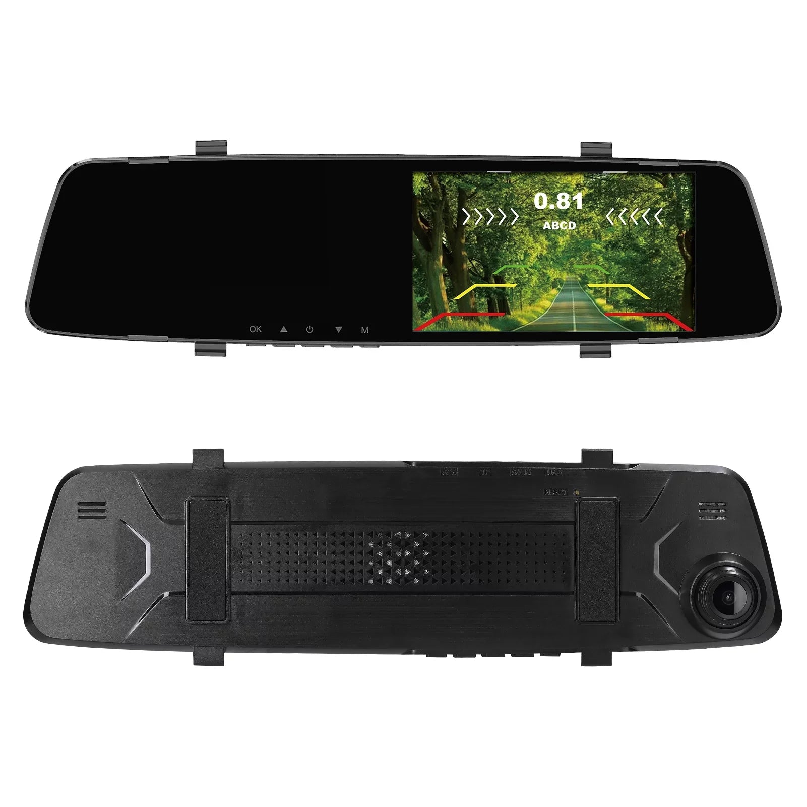 Apexeon Dash Camera,Reco Sizeupport Camera 4.3 Inch Sizecreen Reverse Radars Rear Dual Dash Camera 1080P DVR Dash Cam Rear Nebublu