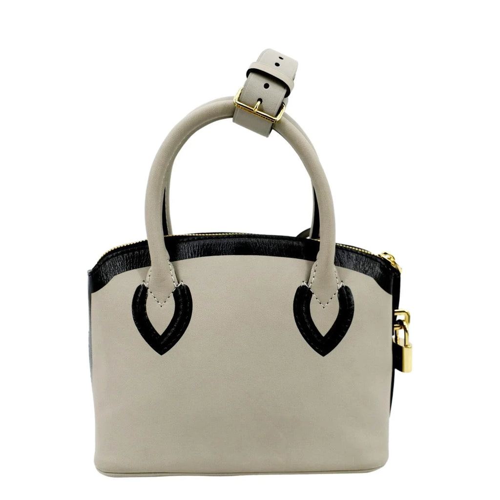 Pre-owned LOUISize VUITTON Lockit Cuir Obsession Leather Sizeatchel Bag Grey