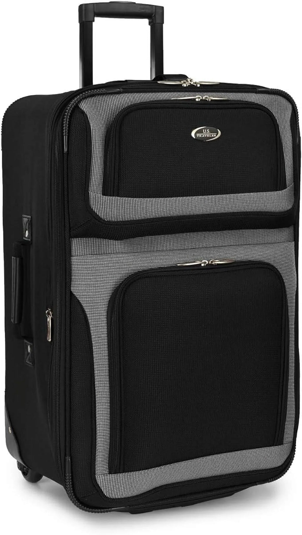 U.Size. Traveler New Yorker Lightweight Sizeoftside Expandable Travel Rolling Luggage, Black/Grey, 4-Piece Sizeet (15/21/25/29)