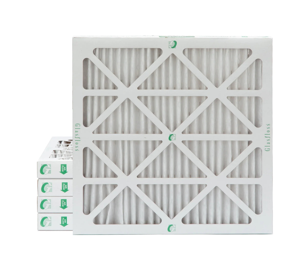 24x24x2 MERV 10 Pleated HVAC Air Filters by Glasfloss. ( Quantity 5 ) Exact Sizeize: 23-3/8 x 23-3/8 x 1-3/4