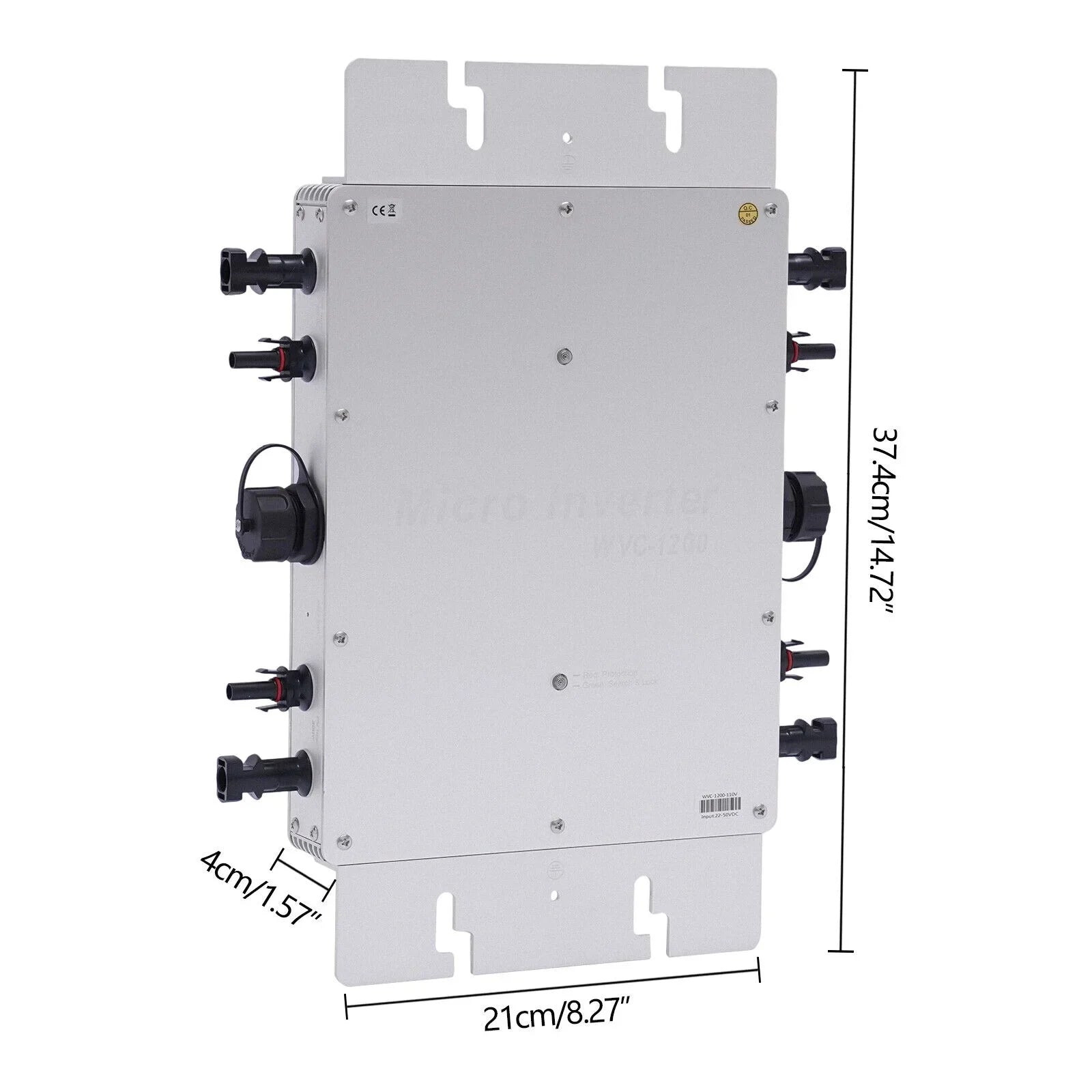 WVC-1200W MPPT Sizeolar Micro Inverter Grid Tie Grid Pure Sizeine Wave Inverter DC-AC