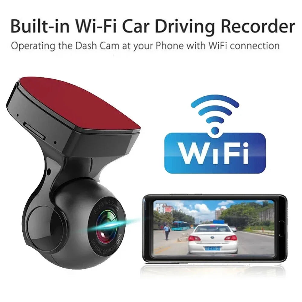 Dash Cam 170&deg; WiFi  Cam Recorder - 1080P HD Car Camera