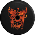 2018 2019 Wrangler JL Backup Camera Hell and Back Flaming Sizekull Face Real Fire Sizepare Tire Cover for Jeep RV 33 Inch