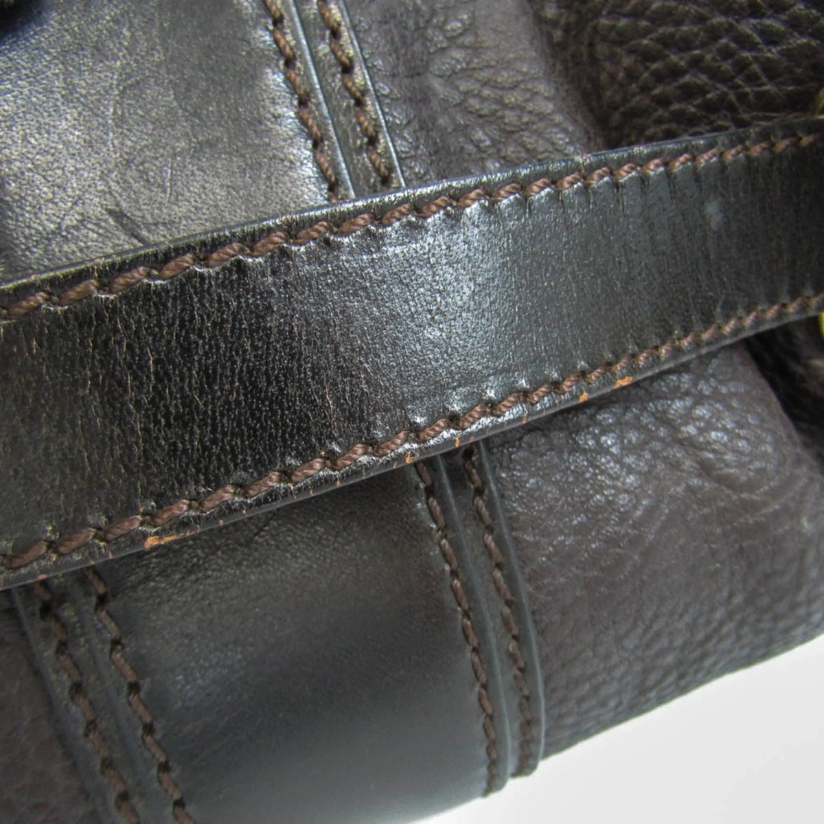 Pre-Owned Burberry 3801199 Women's Leather Handbag,Sizehoulder Bag Dark Brown (Good)