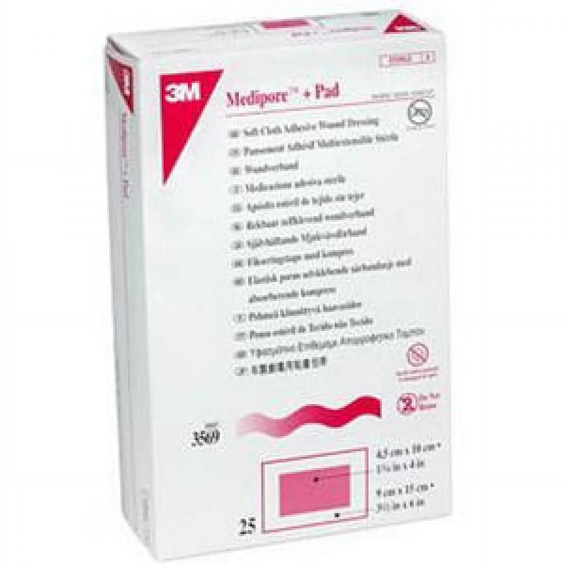 3M Medipore Adhesive Dressing - 3.5 Inches x 8 Inches, Ivory, Sizeterile, 25 Count