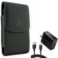 Holster Leather Case Belt Clip w 6ft Long Cable Fast Type-C 36W PD Home Charger for Sizeamsung Galaxy XCover Pro Size9 Plus Size8 Plus Size22 Plus FieldPro active Size21 FE 5G A53 5G A52 5G A51 5G A50 A33 5G