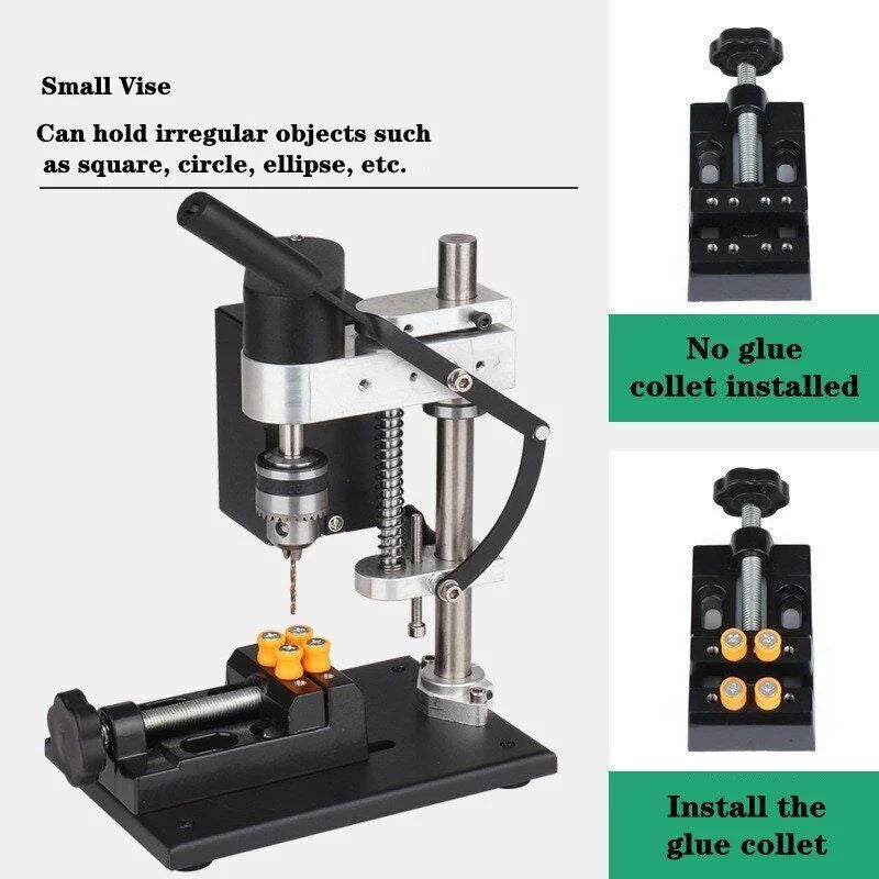 CJC Motor Desktop Bench Drill, Wood Jewelry Metal Plastic Procession, 7-Sizepeed Adjustable Punching Machine