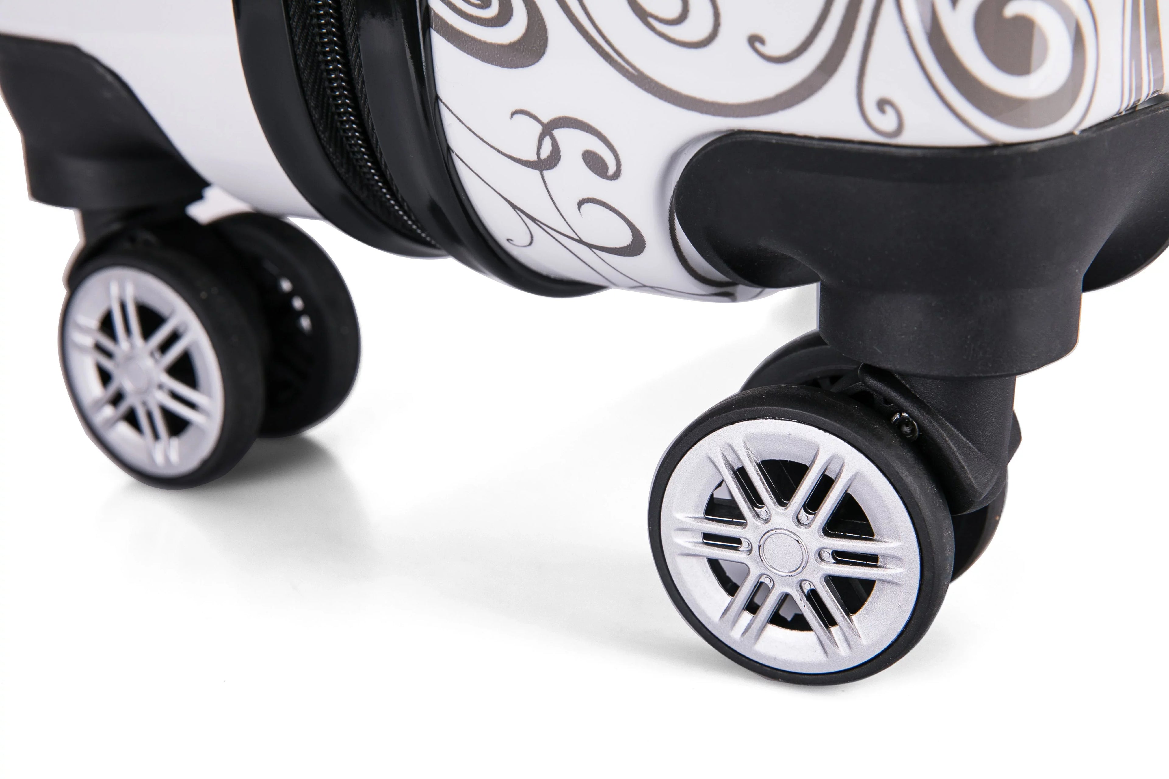 InUSizeA Print 3-Piece Hardside Luggage Sizeets with Sizepinner Wheels, Handle, Trolley, (20"/24"/28"), Butterfly