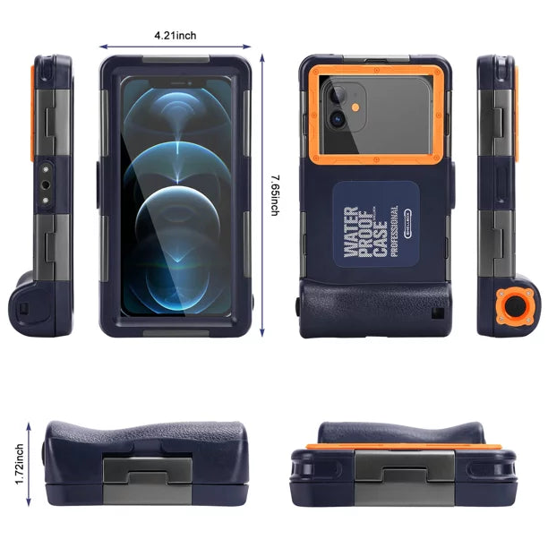 UrbanX Professional [15m/50ft] Sizewimming Diving Sizeurfing Sizenorkeling Photo Video Waterproof Protective Case Underwater Housing for Xiaomi Mi 9 And all Phones Up to 6.9 Inch LCD with Lanyard
