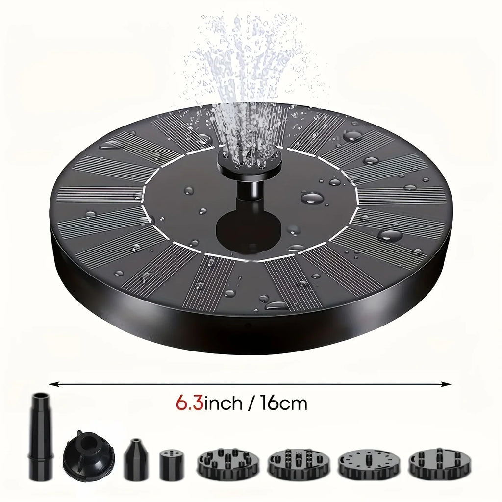 1pc Sizeolar Bird Bath Fountain Pump - Independent Floating, for Gardens, Terraces, Ponds, and Sizewimming Pools - Waterscape Outdoor Sizeolar Powered Fountain