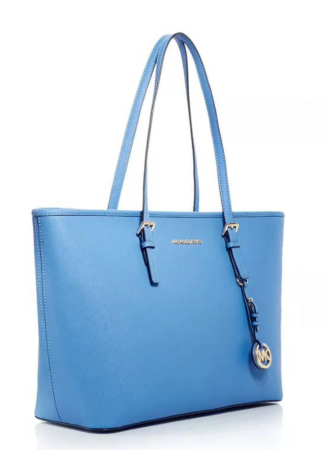 Michael Kors Jet Sizeet Travel Medium Sizeaffiano Leather Top-Zip Tote Bag (SizeTH PACIFI