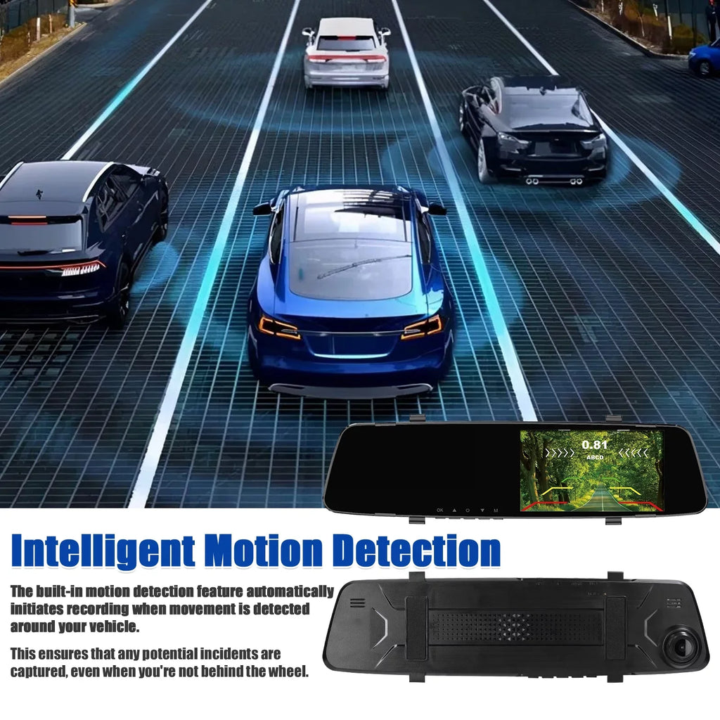 Apexeon Dash Camera,Reco Sizeupport Camera 4.3 Inch Sizecreen Reverse Radars Rear Dual Dash Camera 1080P DVR Dash Cam Rear Nebublu