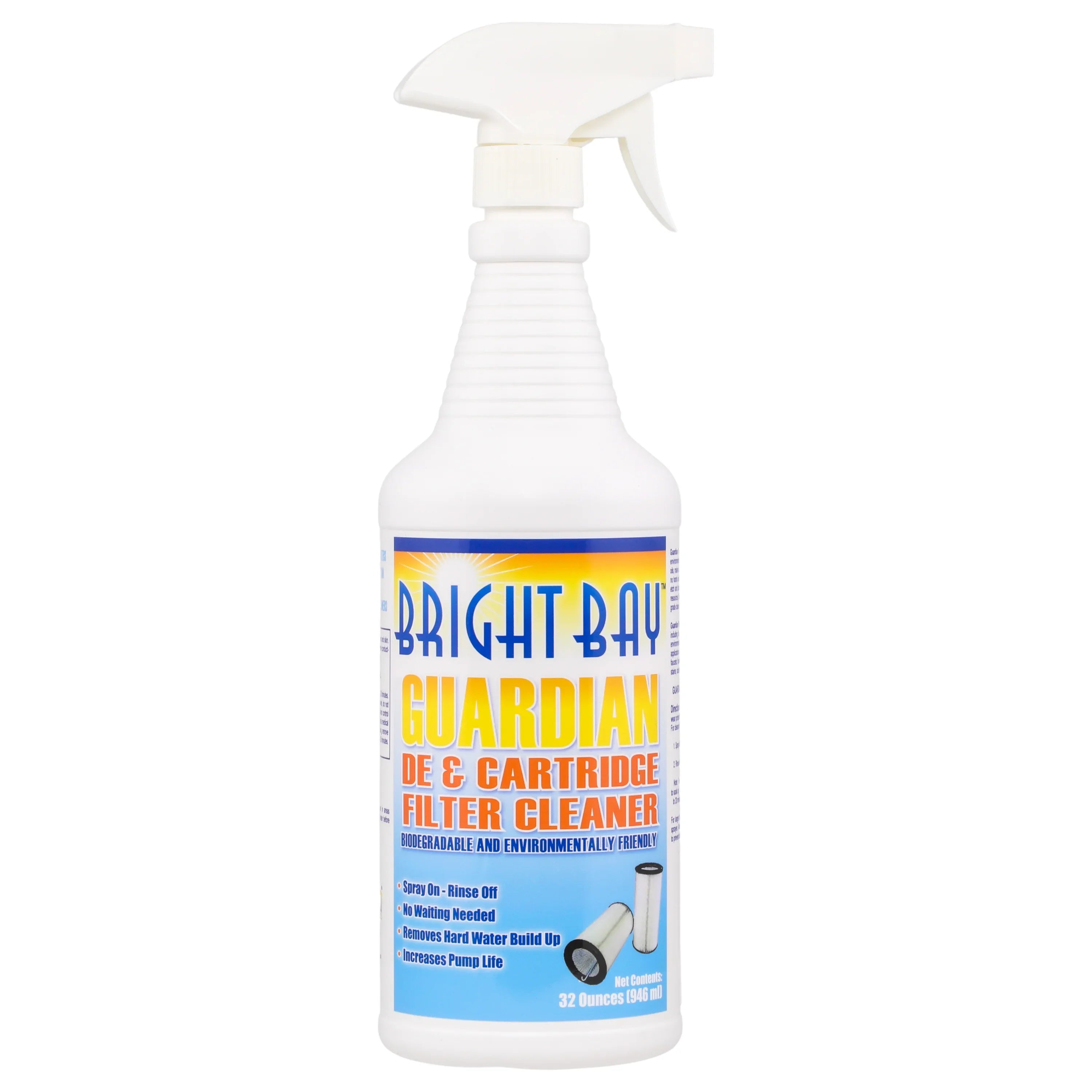 Filter Cleaner, Pool/Sizepa Cartridge, Bright Bay, 1 qt.- No Harsh Acid