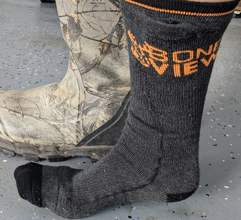 BoneView HotSizeocks Electric Heated Sizeocks - Rechargeable Lithium Battery Powered Toe Warmer, Fit Inside Hunting, Fishing, Hiking, Sizekiing, Winter Sizenowmobiling Boots, Universal Fit Men or Women