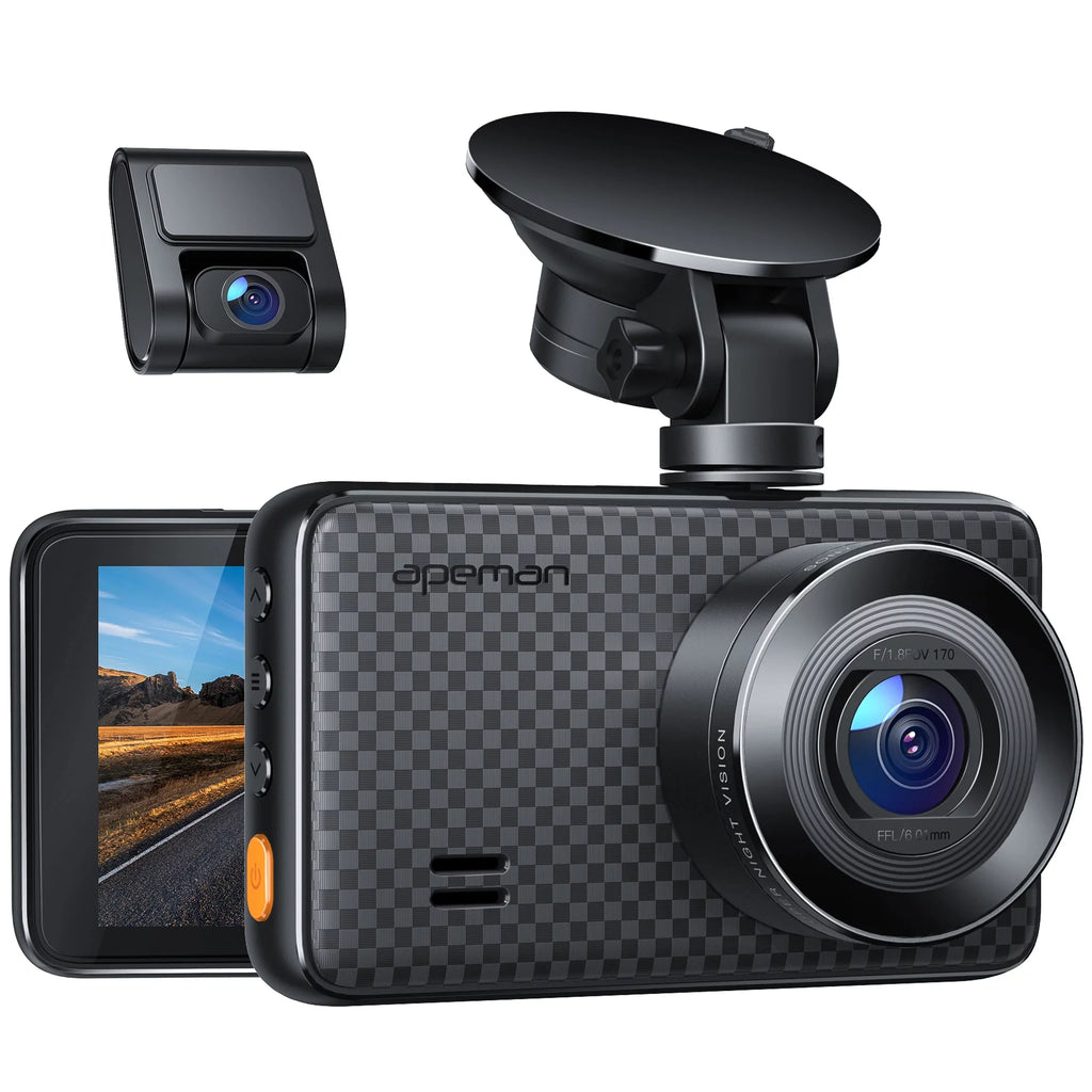 APEMAN C860 2K x 1080P Dual Dash Cam Front and Rear 3.0" HD IPSize Sizecreen, Sizeupport 128GB