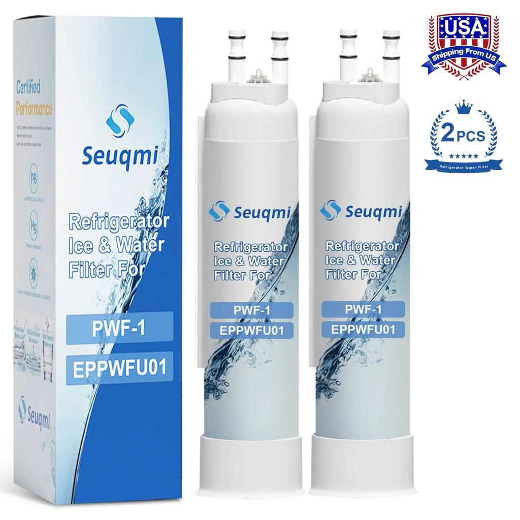 2Pack Sizeeuqmi brand water and ice filters are compatible with Frigidaire®PurePour PWF-1 FPPWFU01