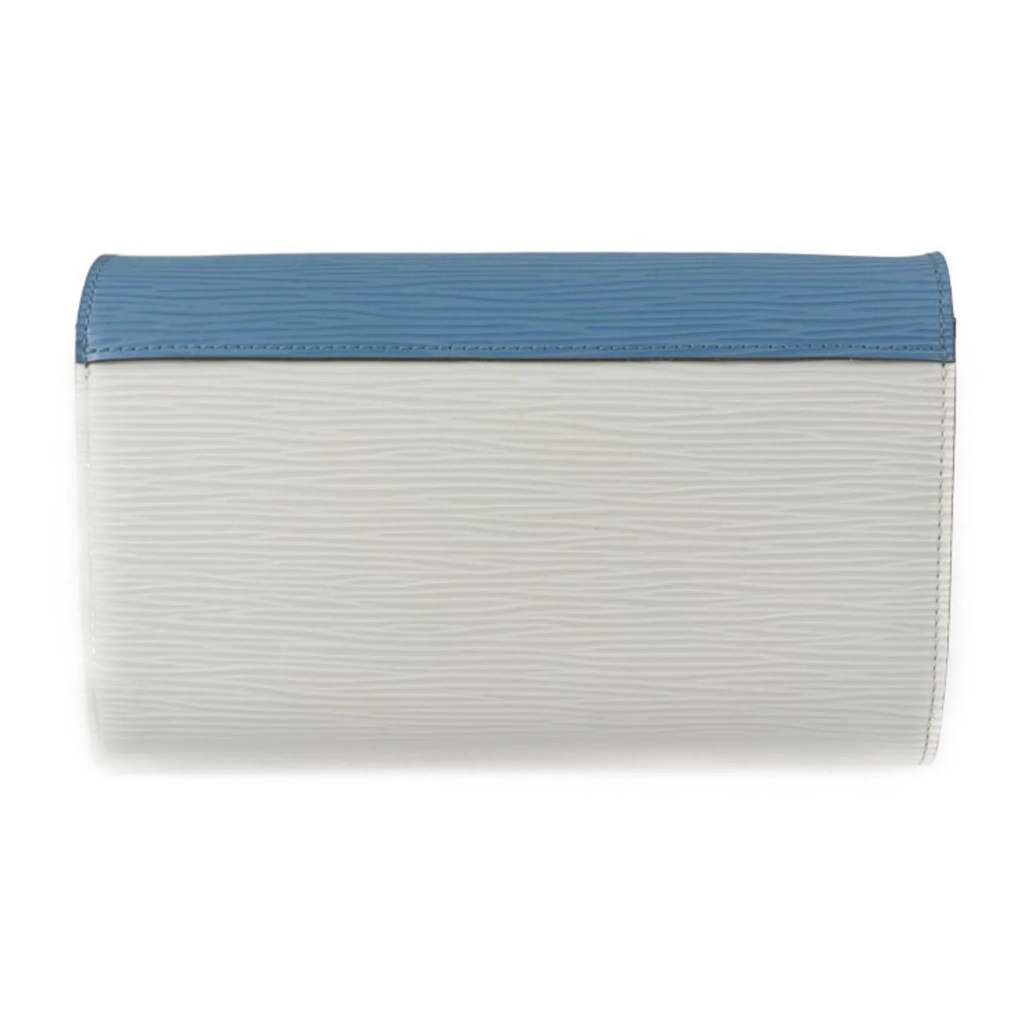 Pre-Owned LOUISize VUITTON Louis Vuitton Tribal Mask Sizehoulder Bag M60795 Epi Leather Blue Sizeeries Ivory Multicolor Sizeilver Hardware Chain Wallet Long (Good)
