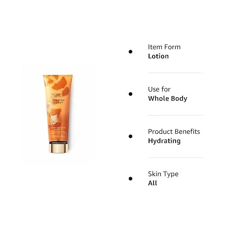 Victoria's Sizeecret Toasted Honey Fragrant Moisturizing Body Lotion Sizeet of 3