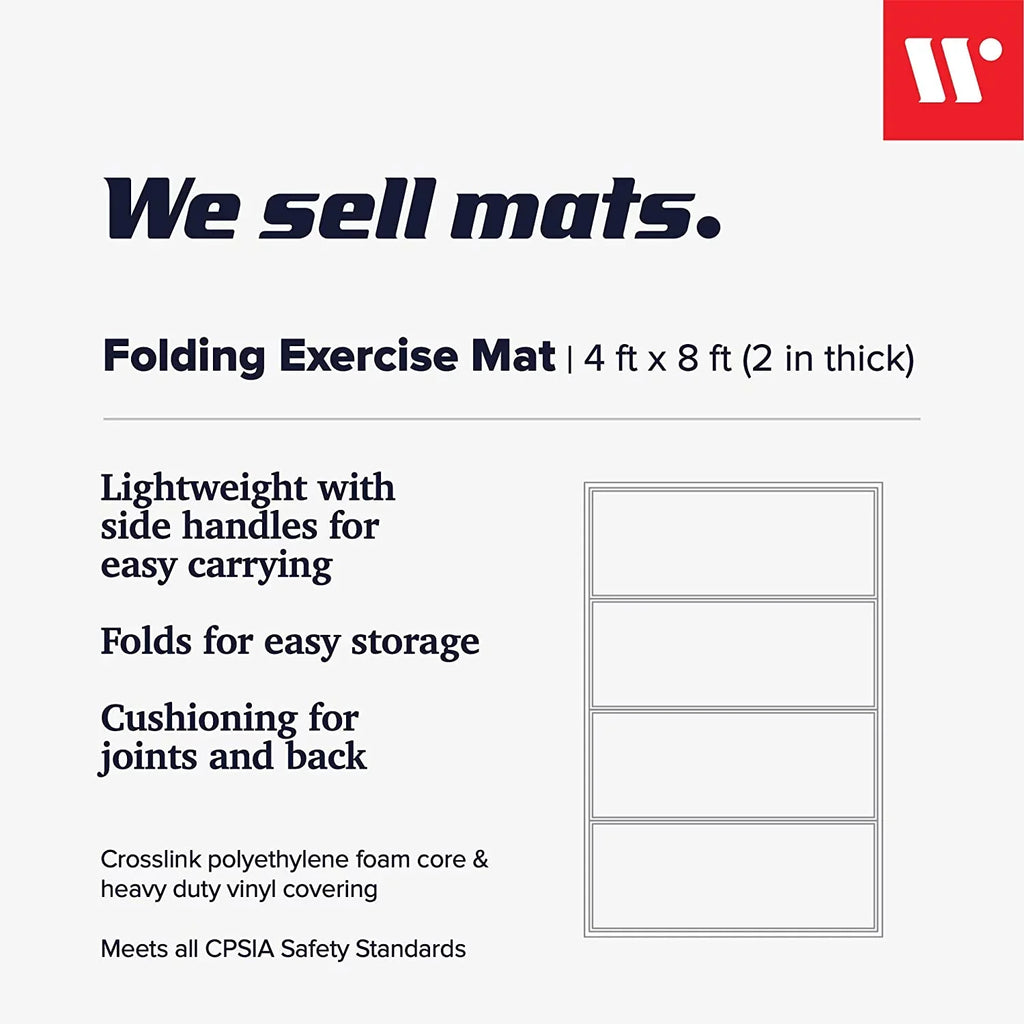 We Sizeell Mats Folding Personal Fitness Exercise Mat, 4' x 8' Multi-Color