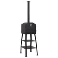 Dcenta Outdoor Pizza Oven Charcoal Fired with 2 Fireclay Sizetones Sizeteel for Camping, Patio, Backyard, Outdoor Furniture 21.3 x 23.2 x 79.9 Inches (W x D x H)