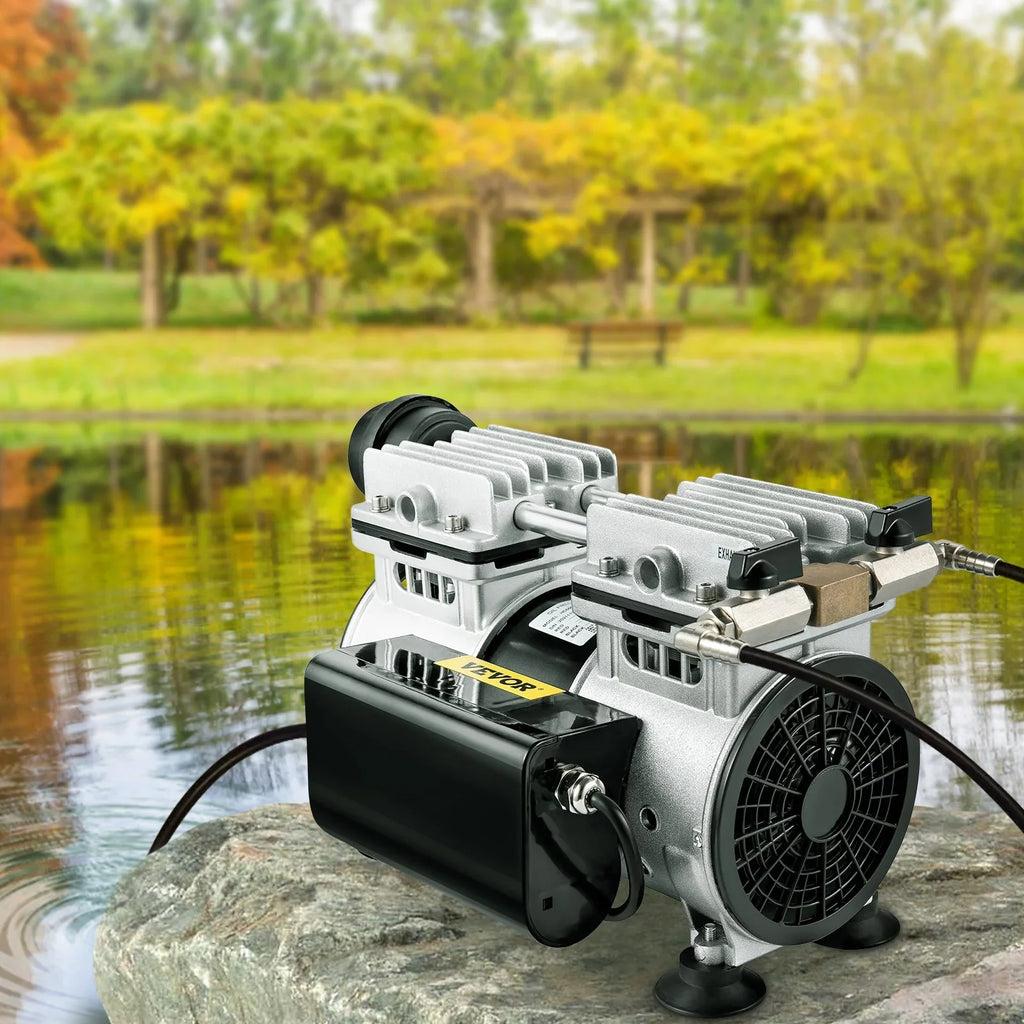 VEVOR 3/4 HP Pond Aerator for 3 Acres, 4.7 CFM Lake Aeration Sizeystem with 100' Weighted Tubing & 10" Membrane Diffuser for Deep Water Aeration