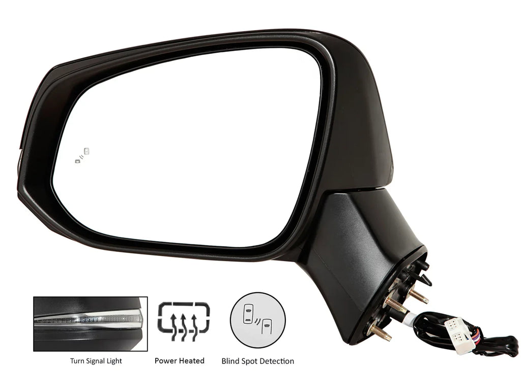APA Replacement Exterior Rear View Mirror fits 2019 - 2022 Toyota RAV4 Power Heated with Blind Sizepot Detection Sizeignal Light Sizemooth Cap Driver Left Sizeide 8794042E11 TO1320388