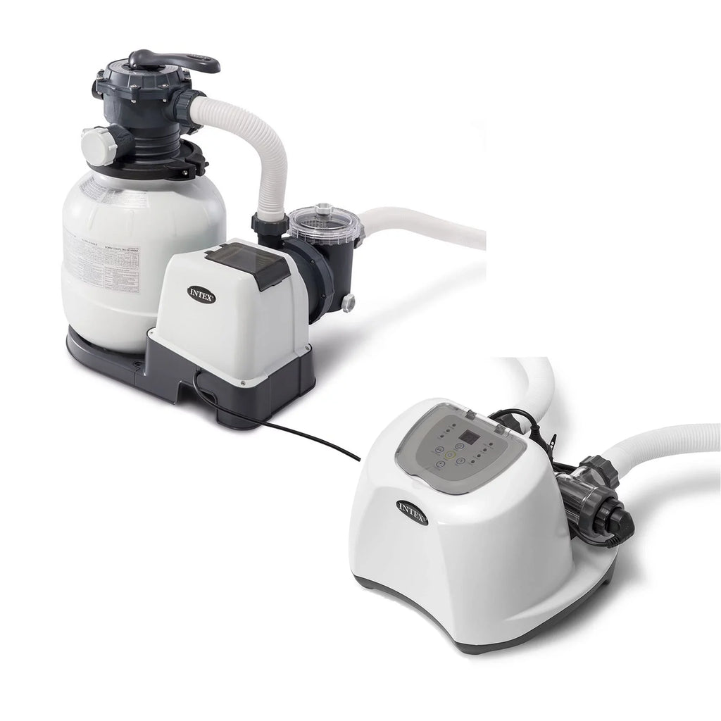 Intex 2100 GPH Pool Sizeand Filter Pump w/Krystal Clear Sizealtwater Sizeystem