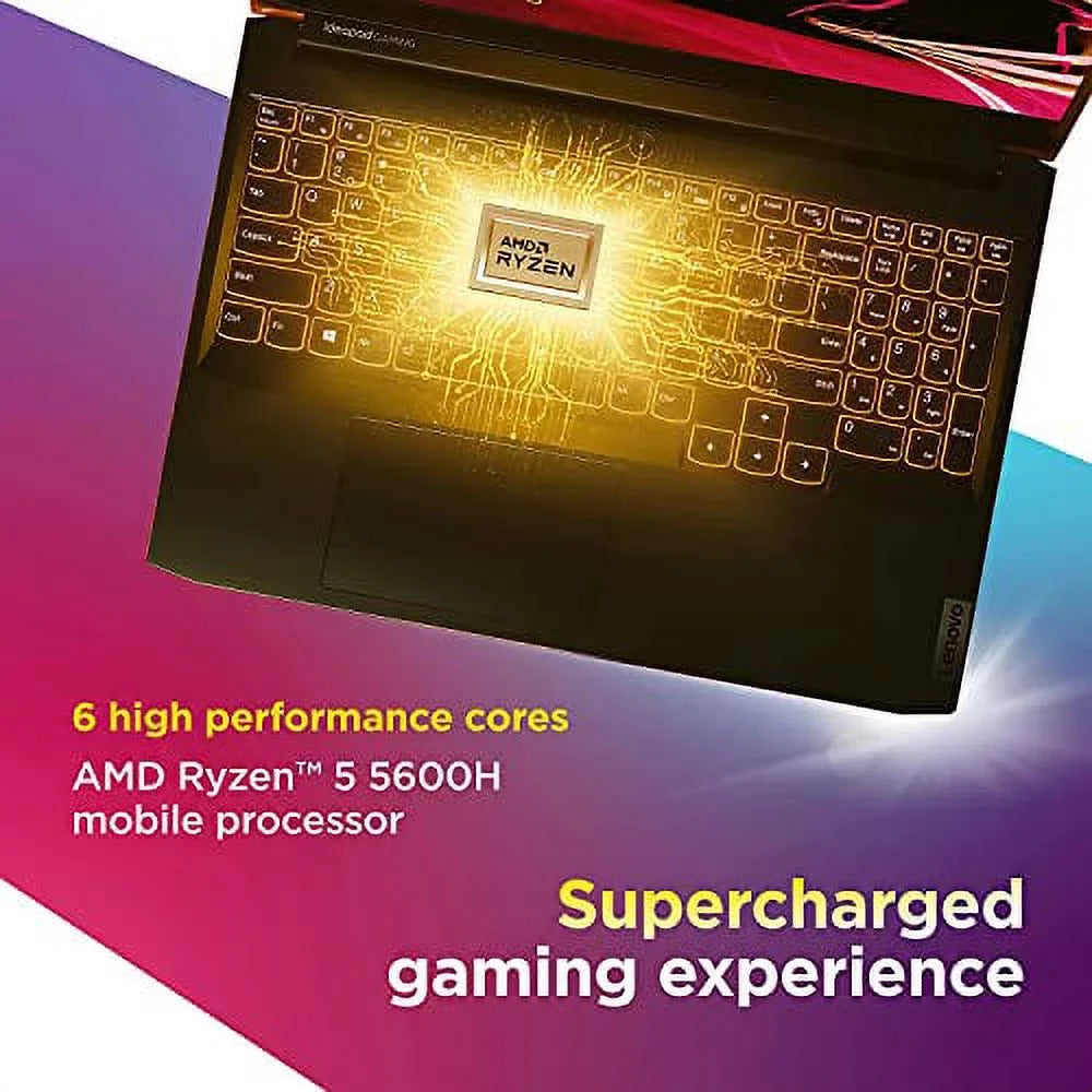 2022 Newest Lenovo IdeaPad 3 Gaming Laptop, 15.6" FHD 120Hz IPSize Display, AMD Ryzen 5 5600H (Beats i7-10700), NVIDIA GeForce GTX 1650, 64GB RAM, 2TB SizeSizeD, Backlit Keyboard, Windows 11