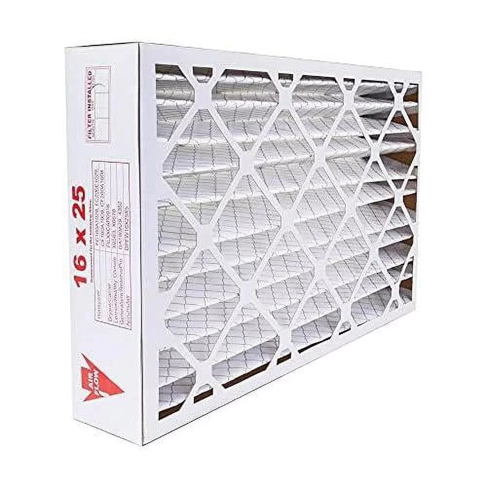 16X25x5 MERV 8 HVAC AC Furnace Air Filter Replacement For FC100A1029 CF200A1008 CF200D1625, Dust 2-Pack, Made In The