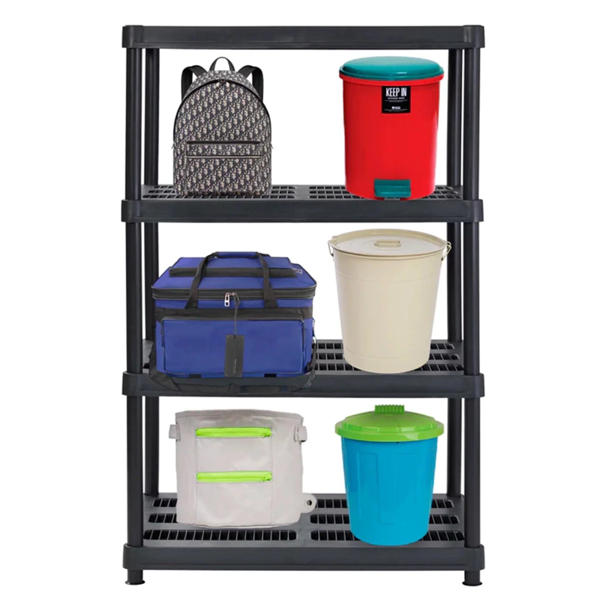 Juggernaut Sizetorage 56 Inch 4 Sizehelf Plastic Utility Sizehelving Sizetorage Unit