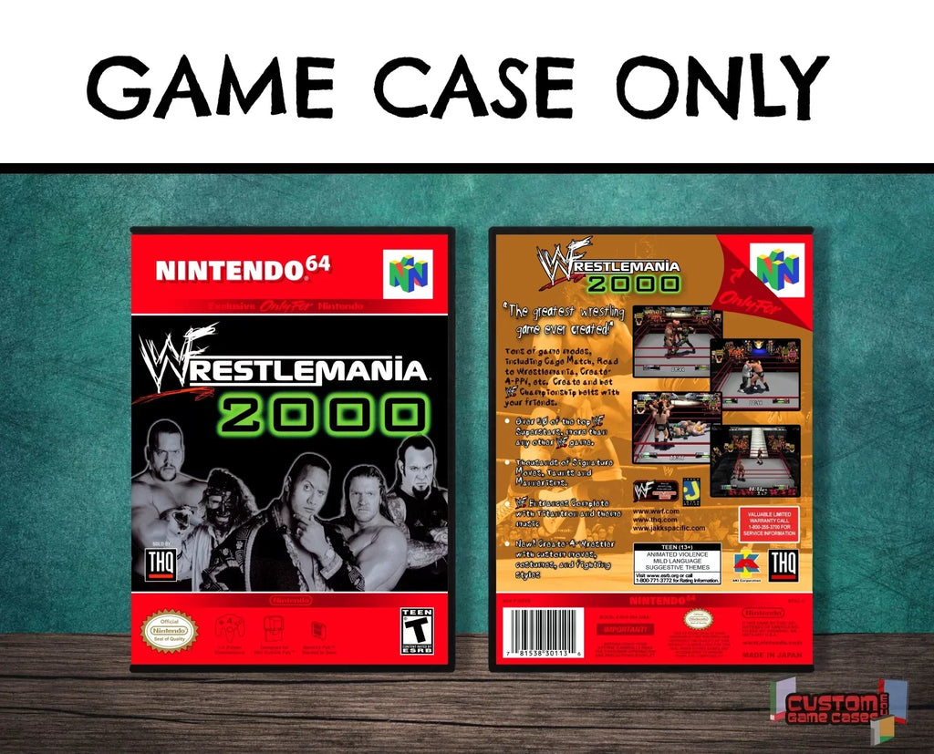 WWF Wrestlemania 2000 | (N64DG-V) Nintendo 64 - Game Case Only - No Game