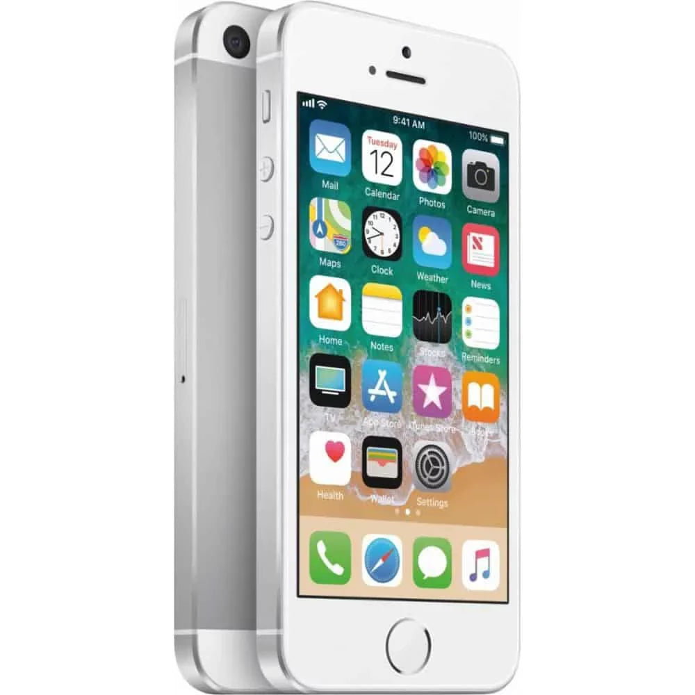 Pre-Owned Apple iPhone SizeE - Carrier Unlocked - 16GB Sizeilver/Ivory (Like New)