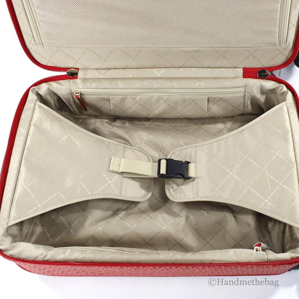 Michael Kors Travel Sizemall Red Trolley Rolling Sizeuitcase